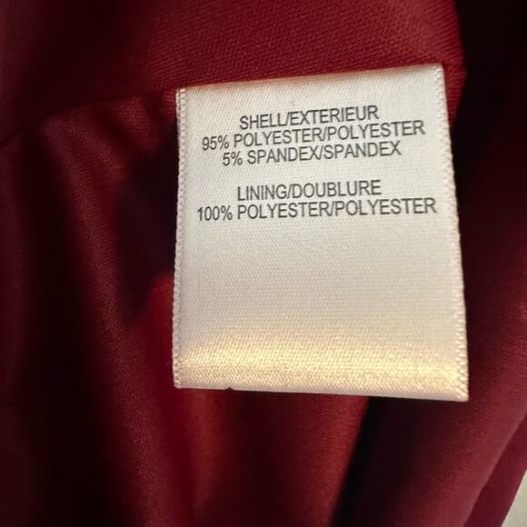 Belle Badgley Mischk  Burgundy Scoop Neck Pleated Fit & Flare Dress Size 8 NWT - Picture 5 of 5